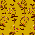 flowers on yellow seamless pattern - mustard yellow Coffee Mug Gallery Image 2