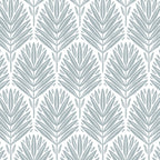 Stamped Palm Fronds Coastal Blue Coffee Mug Gallery Image 2