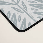 Stamped Palm Fronds Coastal Blue Desk Mat Gallery Image 4