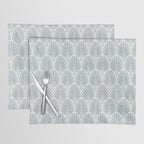 Stamped Palm Fronds Coastal Blue Placemat Gallery Image 1