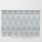 Stamped Palm Fronds Coastal Blue Wall Hanging Gallery Image 1