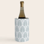 Stamped Palm Fronds Coastal Blue Wine Chiller Gallery Image 3