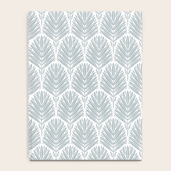 Stamped Palm Fronds Coastal Blue Notebook Gallery Image 4
