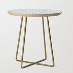 Stamped Palm Fronds Coastal Blue Side Table Gallery Image 1