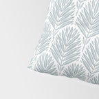 Stamped Palm Fronds Coastal Blue Pillow Sham Gallery Image 4