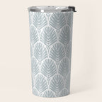 Stamped Palm Fronds Coastal Blue Travel Mug Gallery Image 2