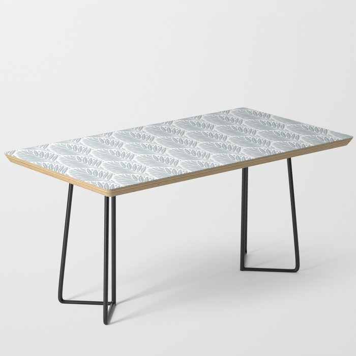 Stamped Palm Fronds Coastal Blue Coffee Table Gallery Image 1