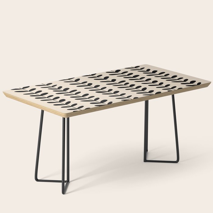 Abstract Leaves black pattern Coffee Table Gallery Image 1
