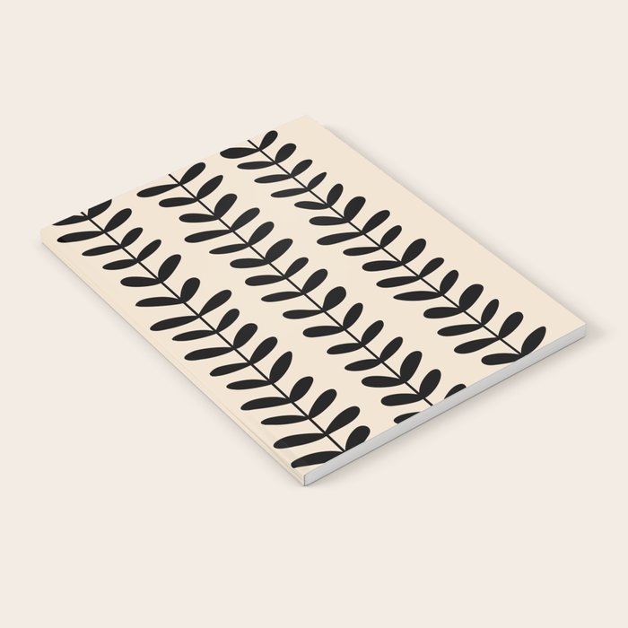 Abstract Leaves black pattern Notebook Gallery Image 2