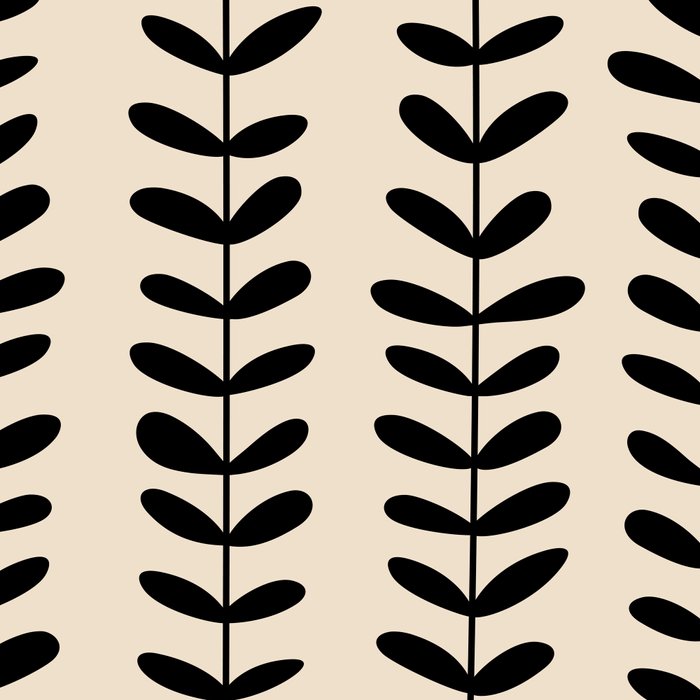 Abstract Leaves black pattern Coffee Mug Gallery Image 2