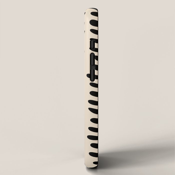 Abstract Leaves black pattern iPhone Case Gallery Image 2