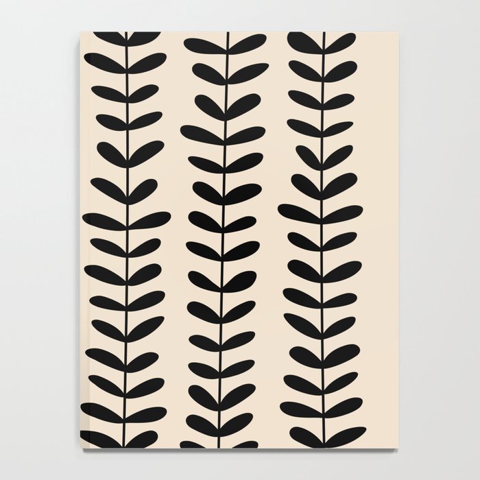 Abstract Leaves black pattern Notebook Gallery Image 4