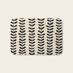 Abstract Leaves black pattern Bath Mat Gallery Image 1