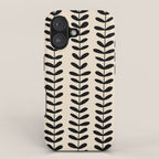 Abstract Leaves black pattern iPhone Case Gallery Image 1