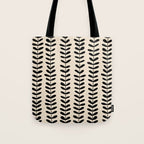 Abstract Leaves black pattern Tote Bag Gallery Image 1