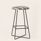 Abstract Leaves black pattern Stool Gallery Image 1