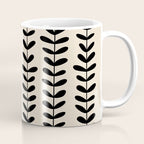 Abstract Leaves black pattern Coffee Mug Gallery Image 1
