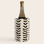Abstract Leaves black pattern Wine Chiller Gallery Image 1