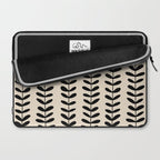 Abstract Leaves black pattern Laptop Sleeve Gallery Image 2