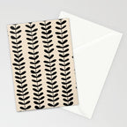 Abstract Leaves black pattern Stationery Card Gallery Image 2
