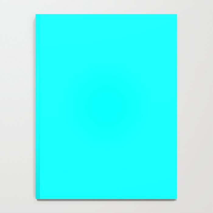 Neon Aqua Blue Bright Electric Fluorescent Color Notebook Gallery Image 4