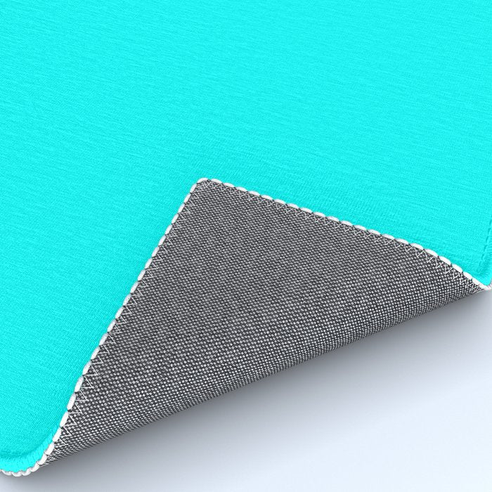 Neon Aqua Blue Bright Electric Fluorescent Color Rug Gallery Image 4