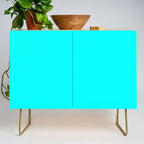 Neon Aqua Blue Bright Electric Fluorescent Color Credenza Gallery Image 1