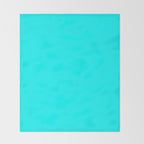 Neon Aqua Blue Bright Electric Fluorescent Color Throw Blanket Gallery Image 2