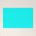 Neon Aqua Blue Bright Electric Fluorescent Color Welcome Mat Gallery Image 1