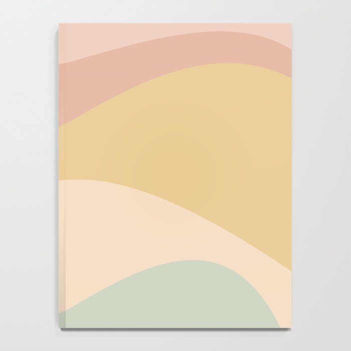 Abstract Color Waves - Neutral Pastel Notebook Gallery Image 4