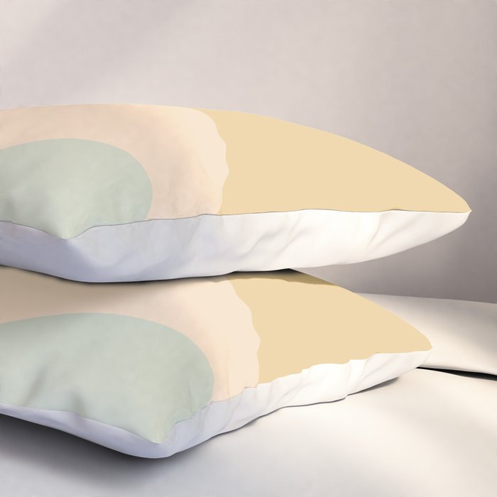 Abstract Color Waves - Neutral Pastel Pillow Sham Gallery Image 3