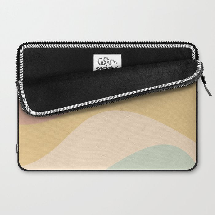 Abstract Color Waves - Neutral Pastel Laptop Sleeve Gallery Image 2