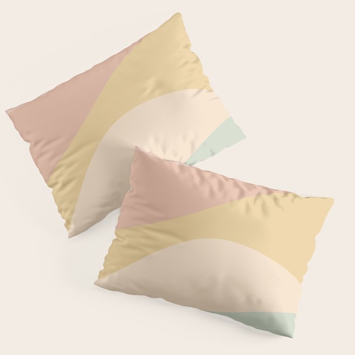 Abstract Color Waves - Neutral Pastel Pillow Sham Gallery Image 1