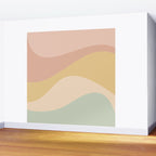 Abstract Color Waves - Neutral Pastel Wall Mural Gallery Image 2