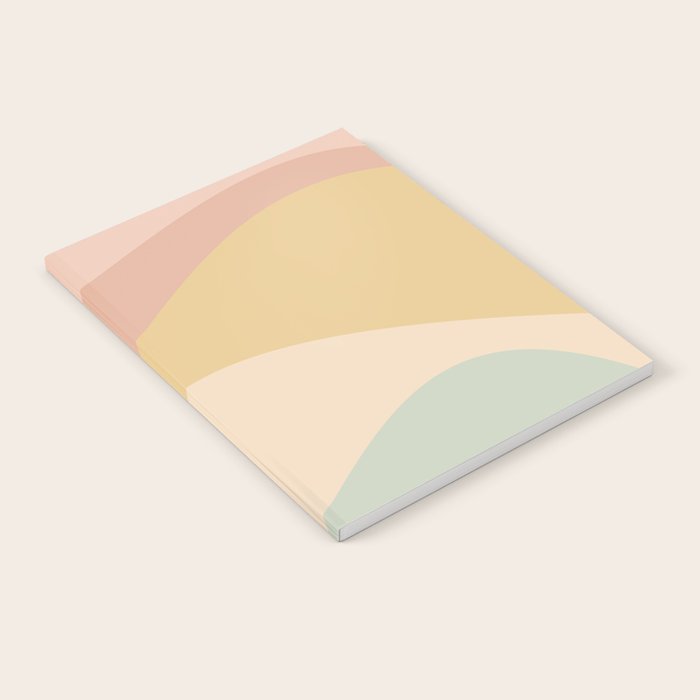 Abstract Color Waves - Neutral Pastel Notebook Gallery Image 2