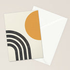 Mid century modern Sun and Rainbow Stationery Card Gallery Image 2
