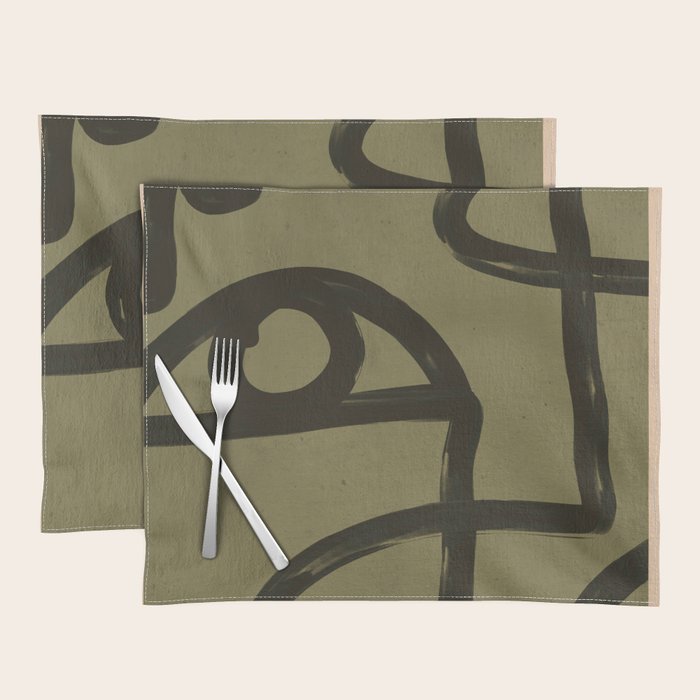 Abstract Line Art Eye 2 Placemat Gallery Image 1