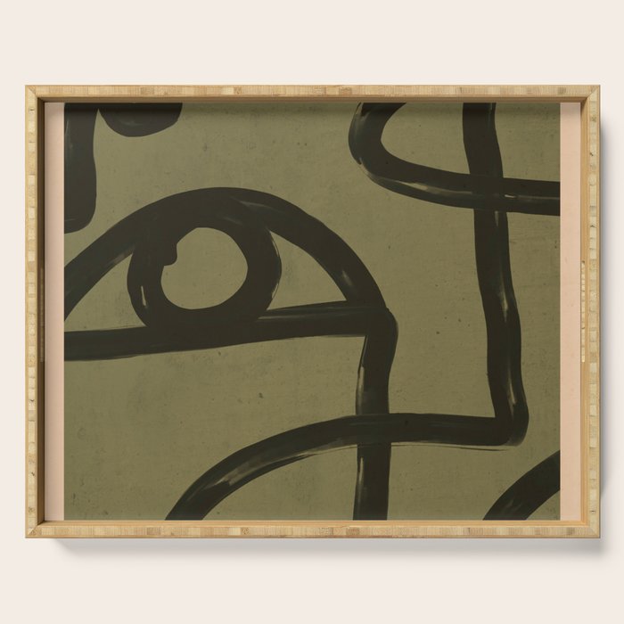 Abstract Line Art Eye 2 Serving Tray Gallery Image 1