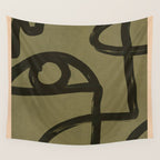 Abstract Line Art Eye 2 Wall Tapestry Gallery Image 4