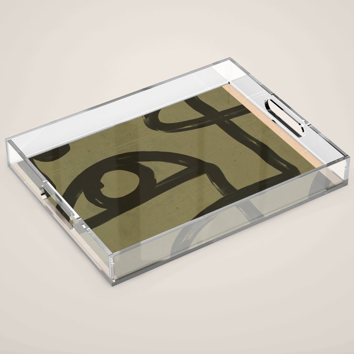 Abstract Line Art Eye 2 Acrylic Tray Gallery Image 1