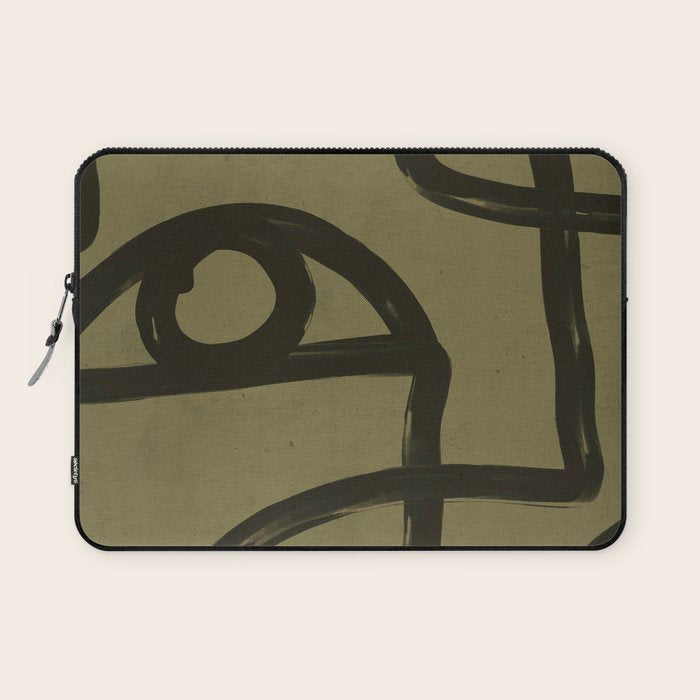 Abstract Line Art Eye 2 Laptop Sleeve Gallery Image 1