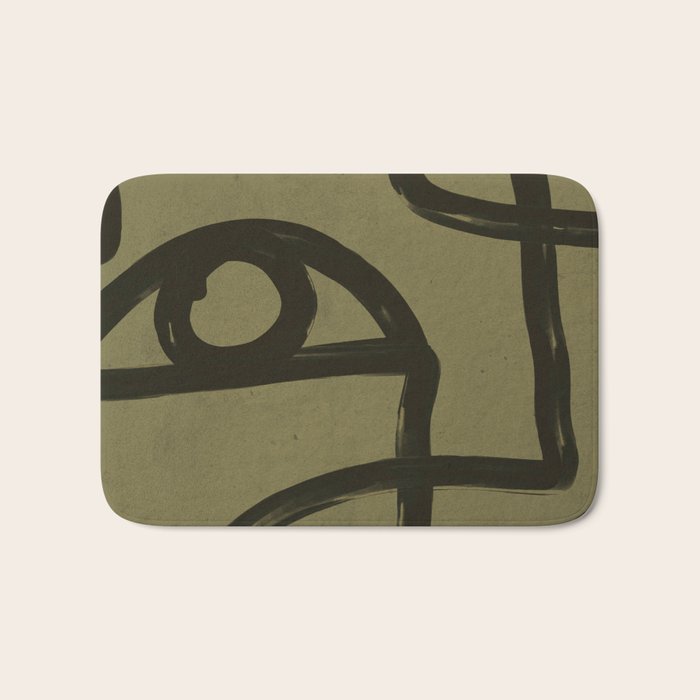 Abstract Line Art Eye 2 Bath Mat Gallery Image 1