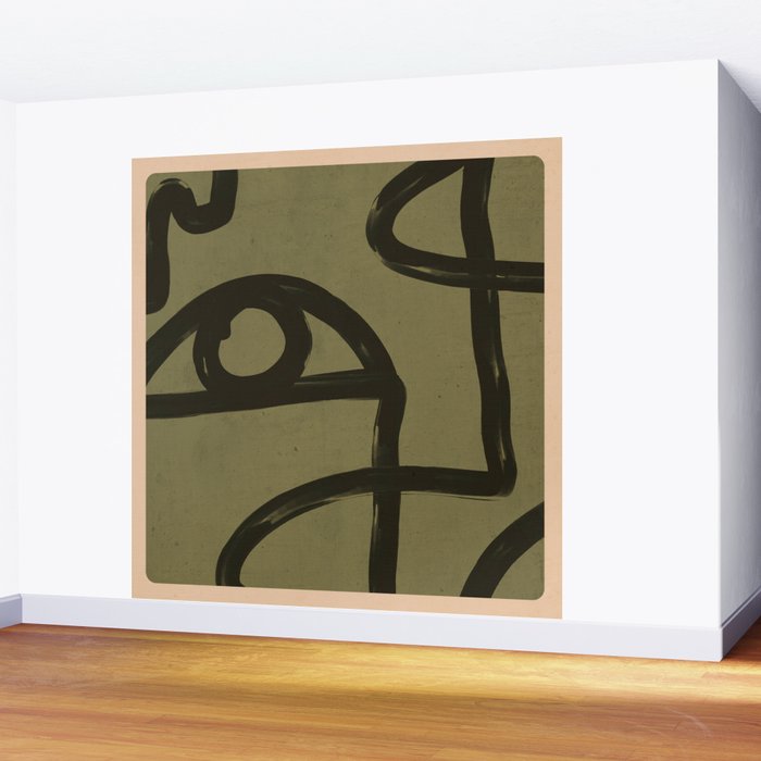 Abstract Line Art Eye 2 Wall Mural Gallery Image 2