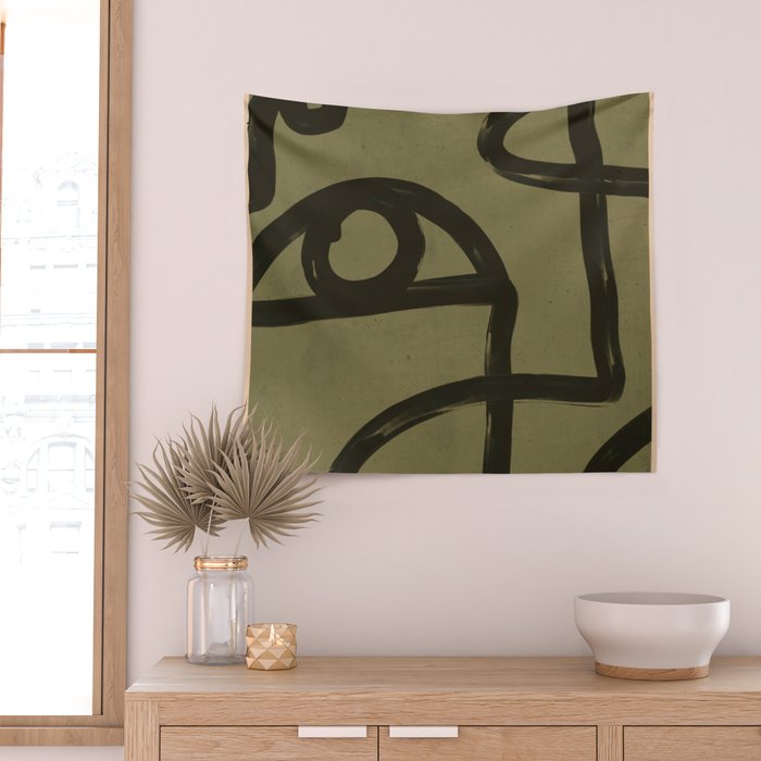 Abstract Line Art Eye 2 Wall Tapestry Gallery Image 2