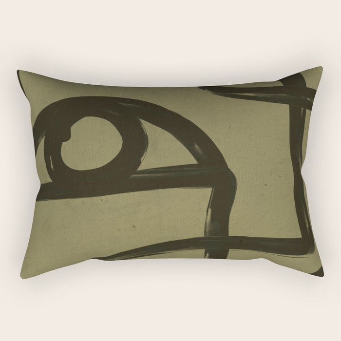Abstract Line Art Eye 2 Rectangular Pillow Gallery Image 2