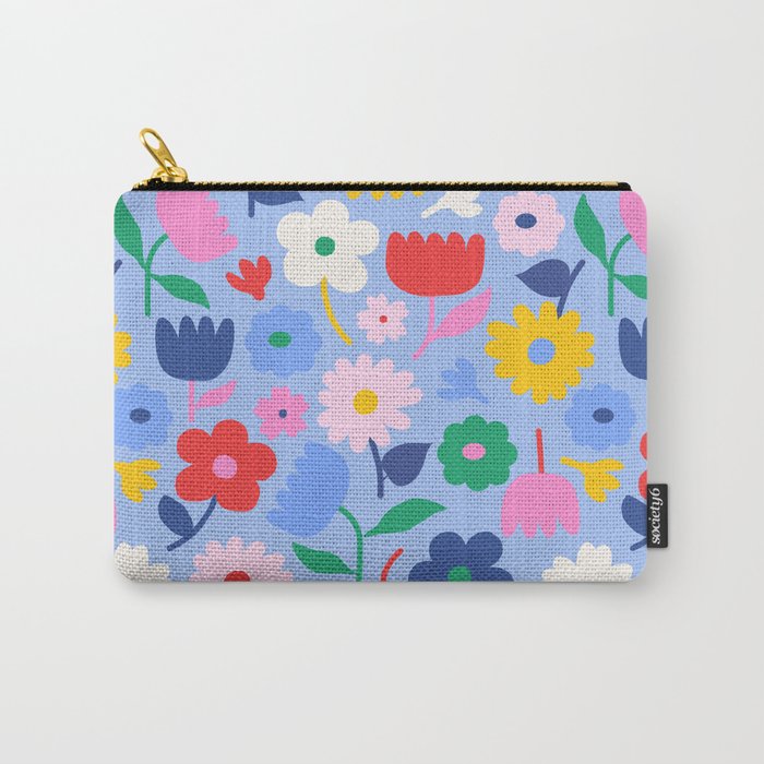 Floral Medley - sky Carry All Pouch Gallery Image 1
