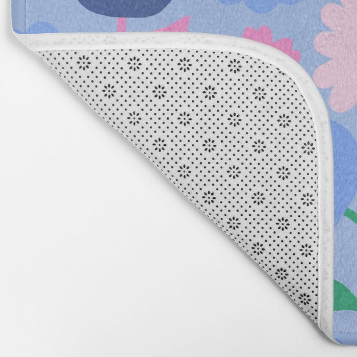 Floral Medley - sky Bath Mat Gallery Image 2