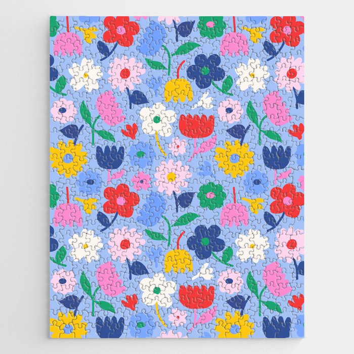 Floral Medley - sky Jigsaw Puzzle Gallery Image 1