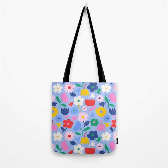 Floral Medley - sky Tote Bag Gallery Image 2