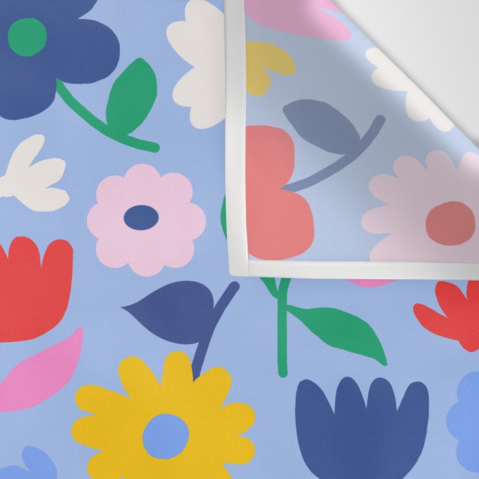 Floral Medley - sky Wall Tapestry Gallery Image 3